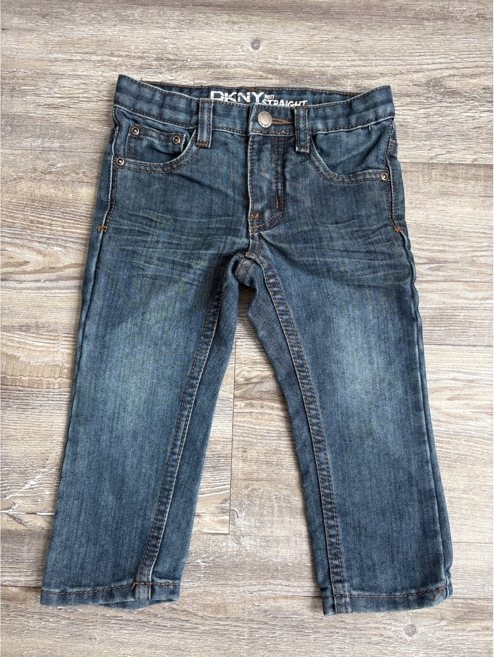 DKNY Boys Jeans Size 21 Approx 2T Not Straight Adjustable Waist Denim